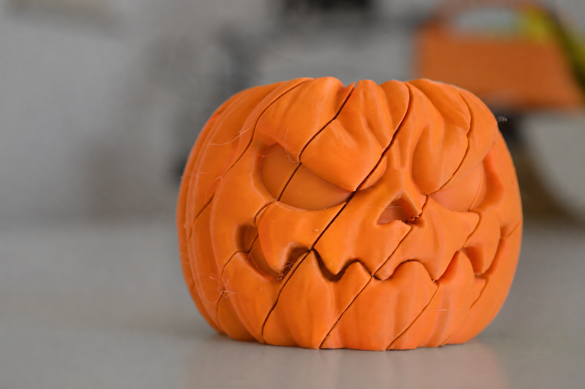 3D Printed Pumpkin Slime Fidget