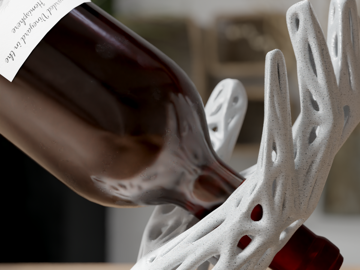 Skeletal Bottle Holder Hand